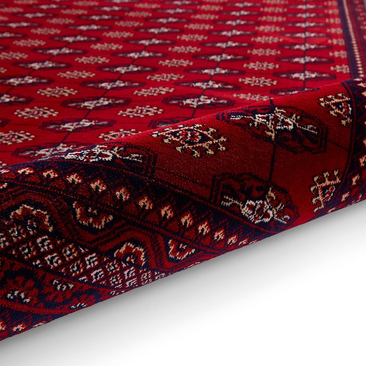 Belvett Traditional Diamond Pattern Rug Red from Roseland Furniture