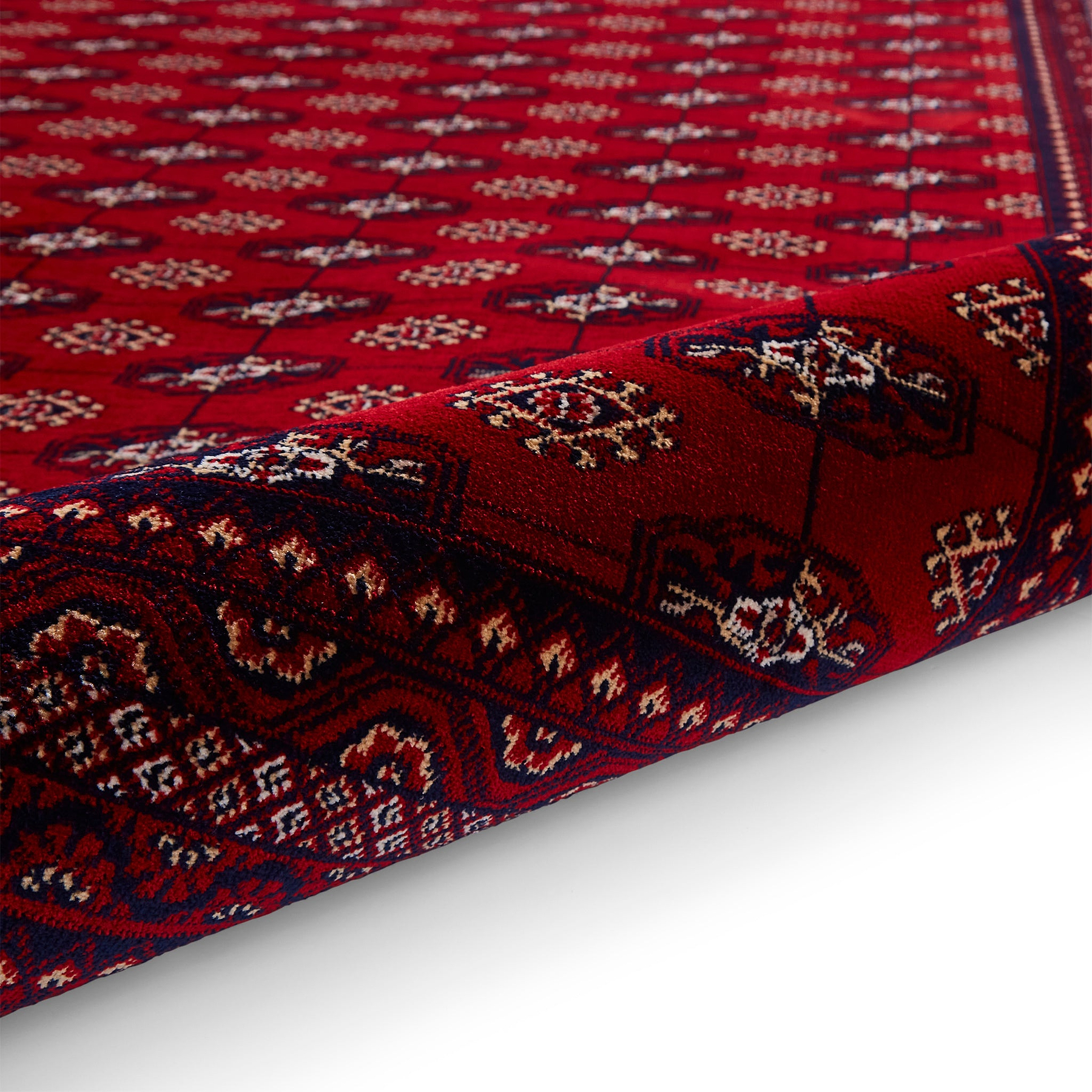 Belvett Traditional Diamond Pattern Rug Red from Roseland Furniture