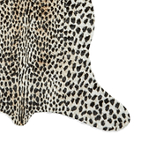 Faux Fur Cheetah Print Rug Brown White from Roseland Furniture