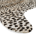 Faux Fur Cheetah Print Rug Brown White from Roseland Furniture