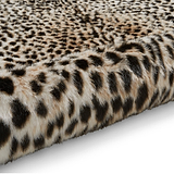 Faux Fur Cheetah Print Rug Brown White from Roseland Furniture