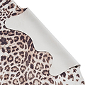 Dakar Faux Fur Leopard Print Rug Brown Beige from Roseland Furniture