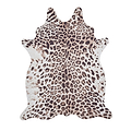 Dakar Faux Fur Leopard Print Rug Brown Beige from Roseland Furniture