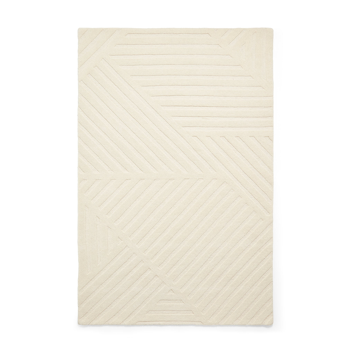 Sedra Diagonal Imprinted Rug Ivory from Roseland Furniture