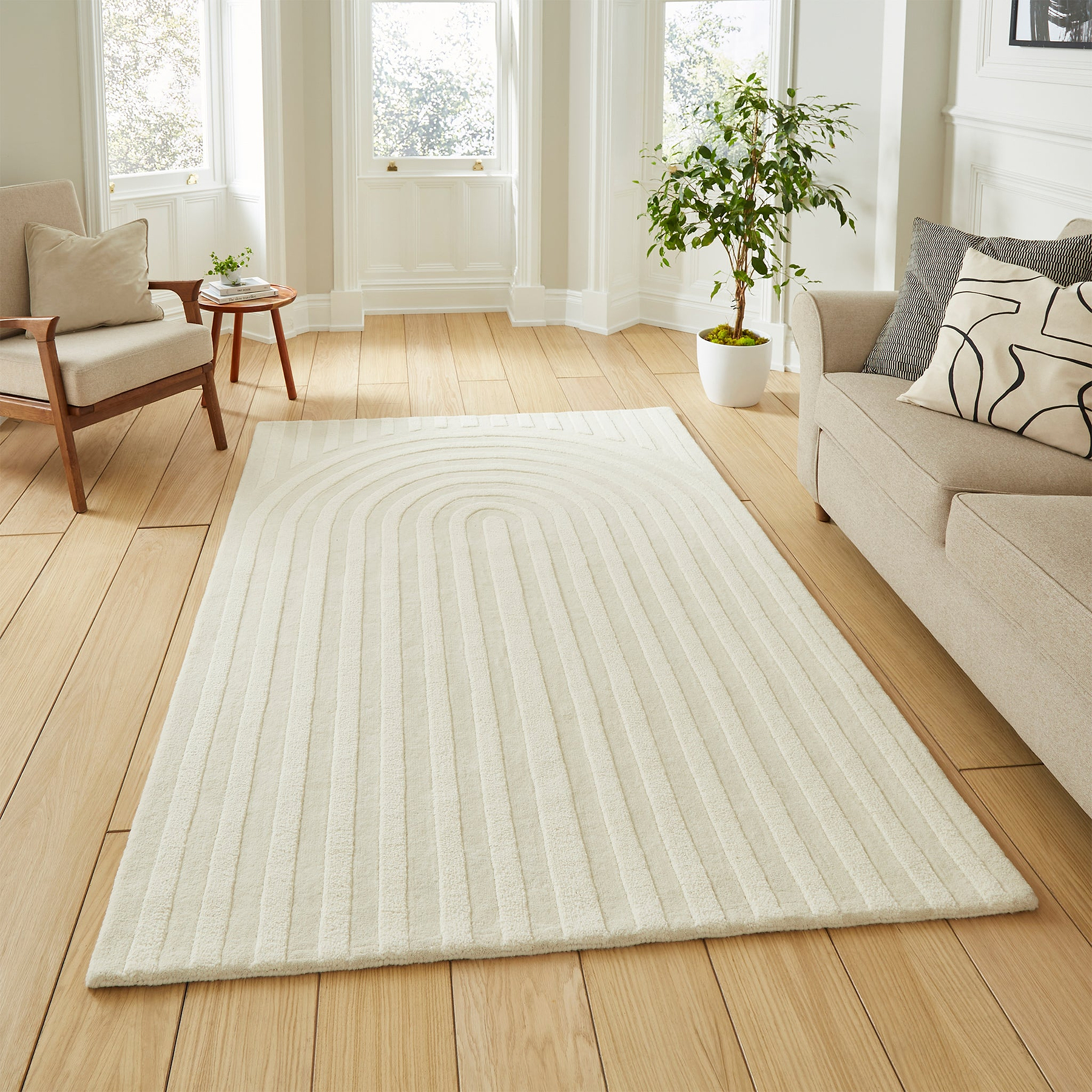 Sedra Arch Imprinted Rug Ivory from Roseland Furniture