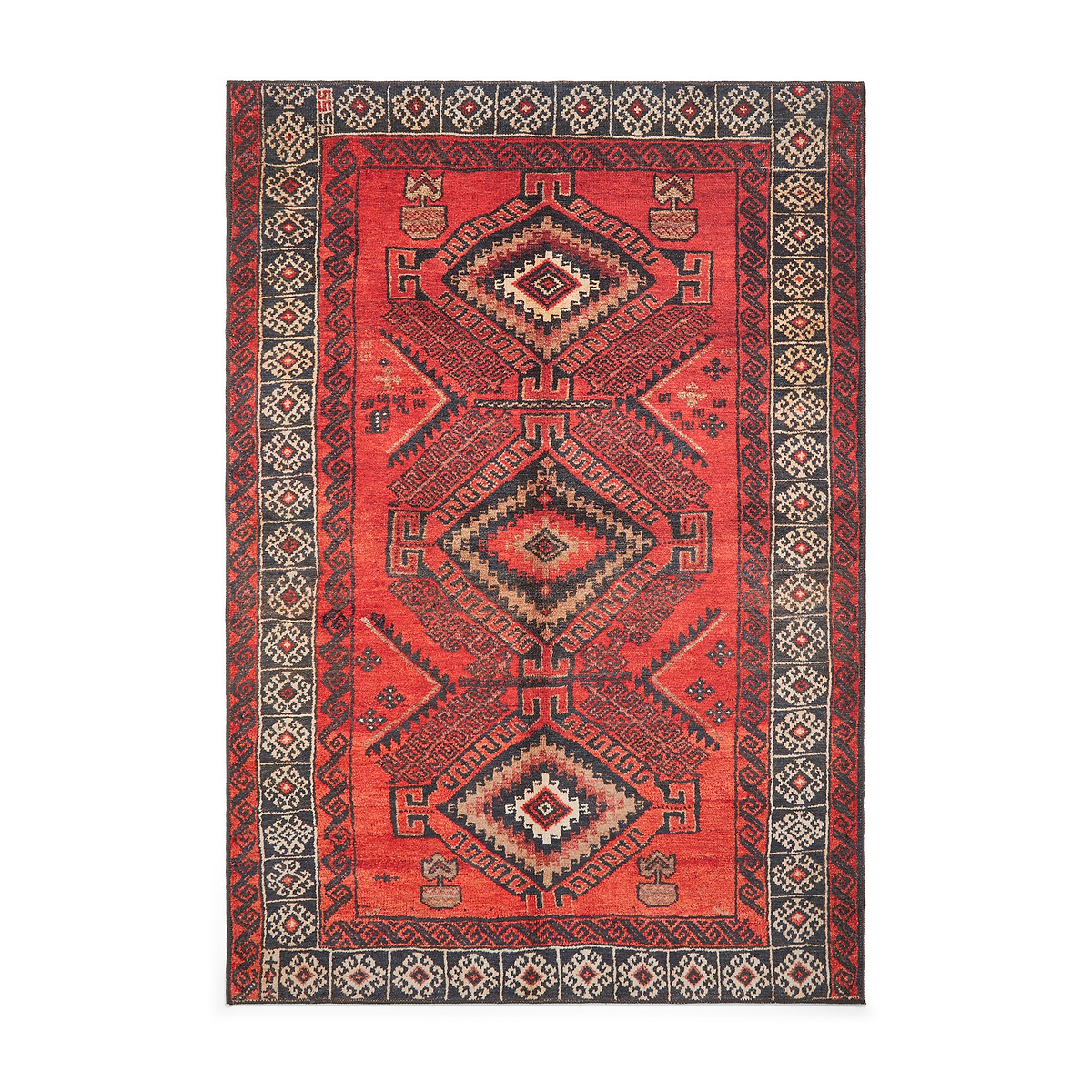 Birchall Washable Tribal Design Rug Red from Roseland Furniture