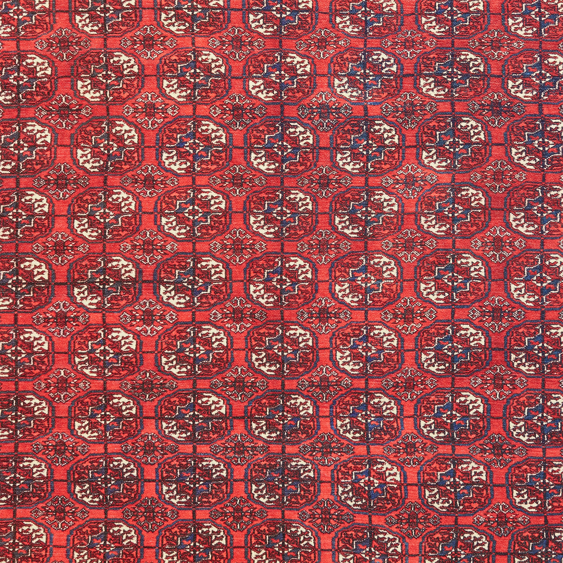 Birchall Washable Medallion Design Rug Red from Roseland Furniture
