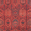 Birchall Washable Aztec Design Rug Red from Roseland Furniture