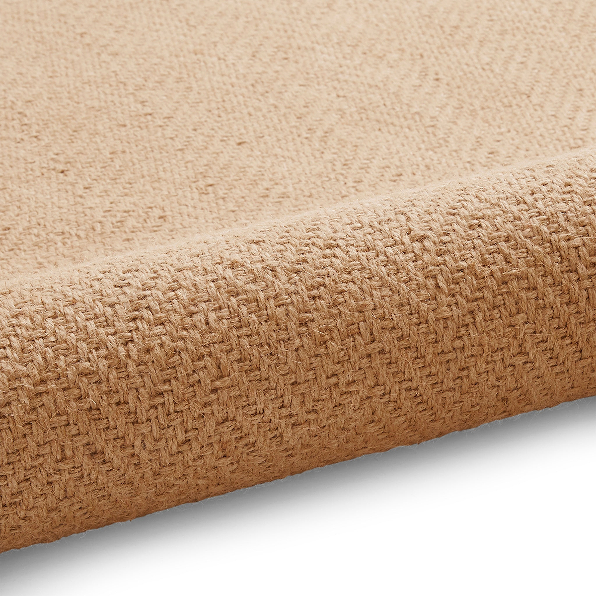 Ford Herringbone Jute Border Rug Beige from Roseland Furniture