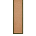 Ford Herringbone Jute Border Stair Runner Green from Roseland Furniture