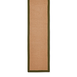 Ford Herringbone Jute Border Stair Runner Green from Roseland Furniture