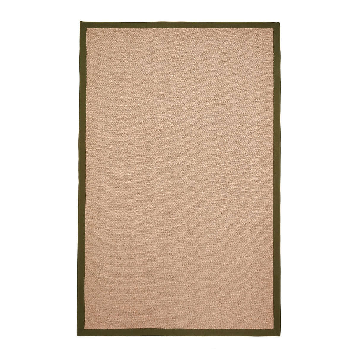 Ford Herringbone Jute Border Rug Green from Roseland Furniture