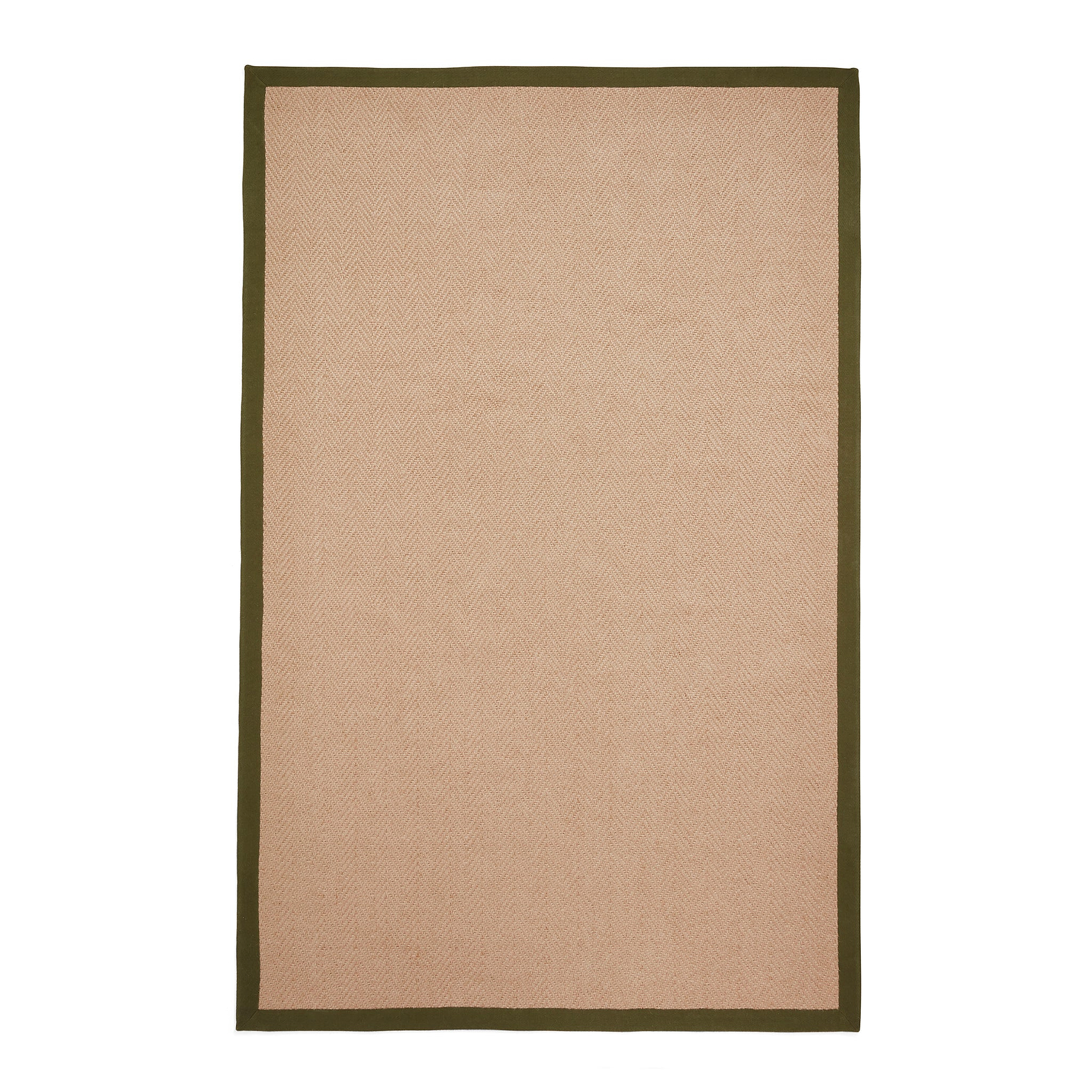 Ford Herringbone Jute Border Rug Green from Roseland Furniture