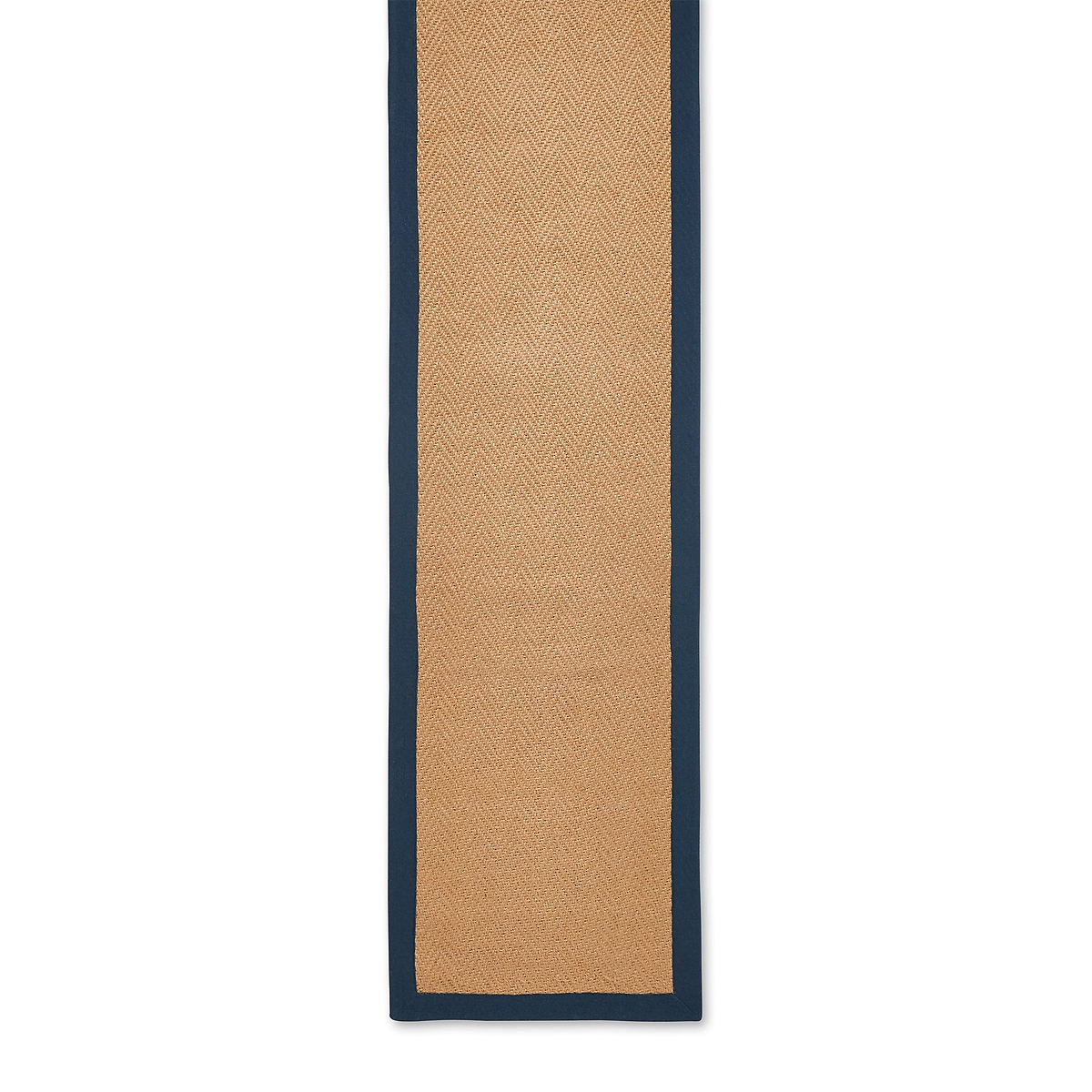 Ford Herringbone Jute Border Stair Runner Navy from Roseland Furniture
