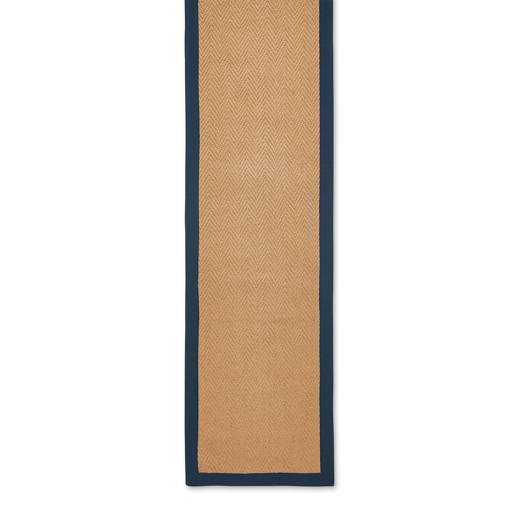 Ford Herringbone Jute Border Stair Runner Navy from Roseland Furniture