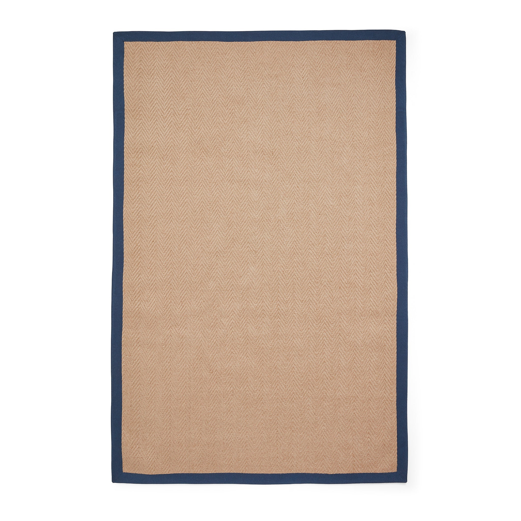 Ford Herringbone Jute Border Rug Navy from Roseland Furniture