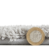 Mackenzie Washable Shaggy Rug Silver from Roseland Furniture