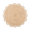 Chesney Cream Jute Scalloped Edge Circle Rug from Roseland Furniture