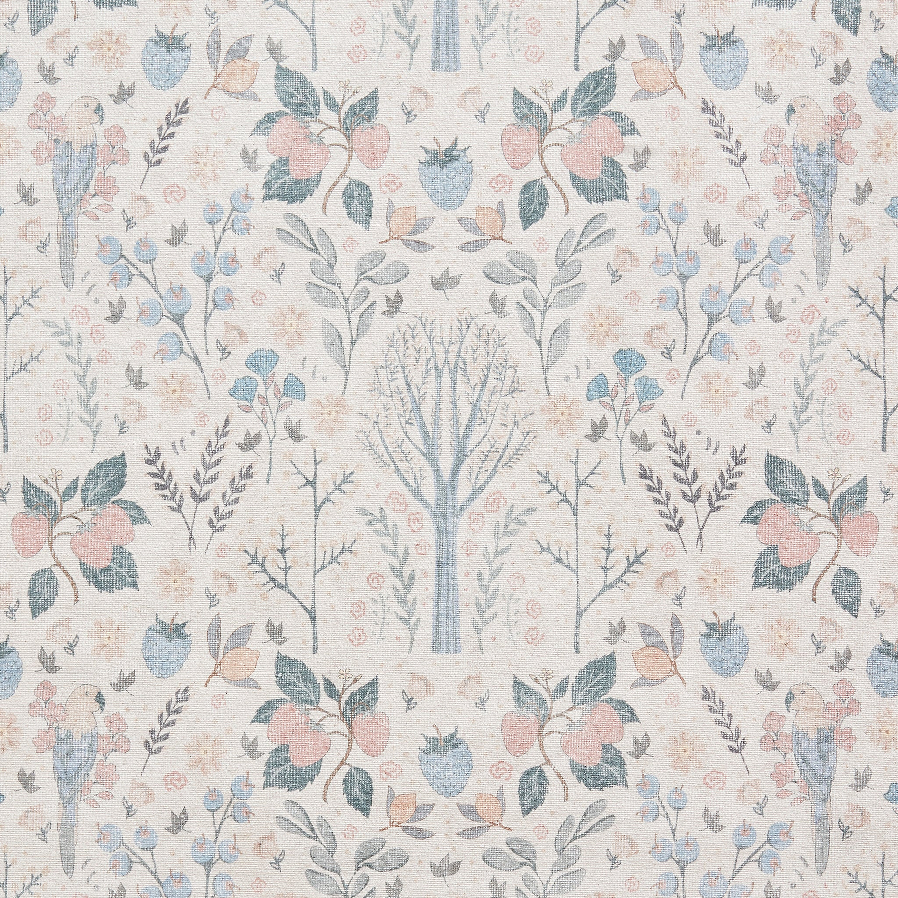 Emmie Classic Floral Print Rug Beige Blue from Roseland Furniture