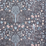 Emmie Classic Floral Print Rug Black Blue from Roseland Furniture