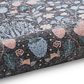 Emmie Classic Floral Print Rug Black Blue from Roseland Furniture