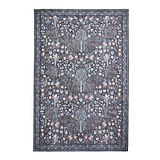 Emmie Classic Floral Print Rug Black Blue from Roseland Furniture