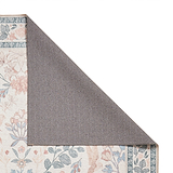 Rosa Classic Floral Print Rug Beige Blue from Roseland Furniture
