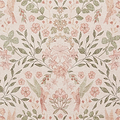 Rosa Classic Floral Print Rug Beige Green from Roseland Furniture