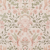 Rosa Classic Floral Print Rug Beige Green from Roseland Furniture