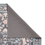 Rosa Classic Floral Print Rug Dark Blue from Roseland Furniture