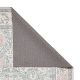 Aubrie Classic Floral Print Rug Beige Blue from Roseland Furniture