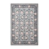 Aubrie Classic Floral Print Rug Dark Blue from Roseland Furniture