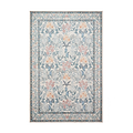 Mila Classic Floral Print Rug Beige Blue from Roseland Furniture