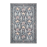 Mila Classic Floral Print Rug Dark Blue from Roseland Furniture
