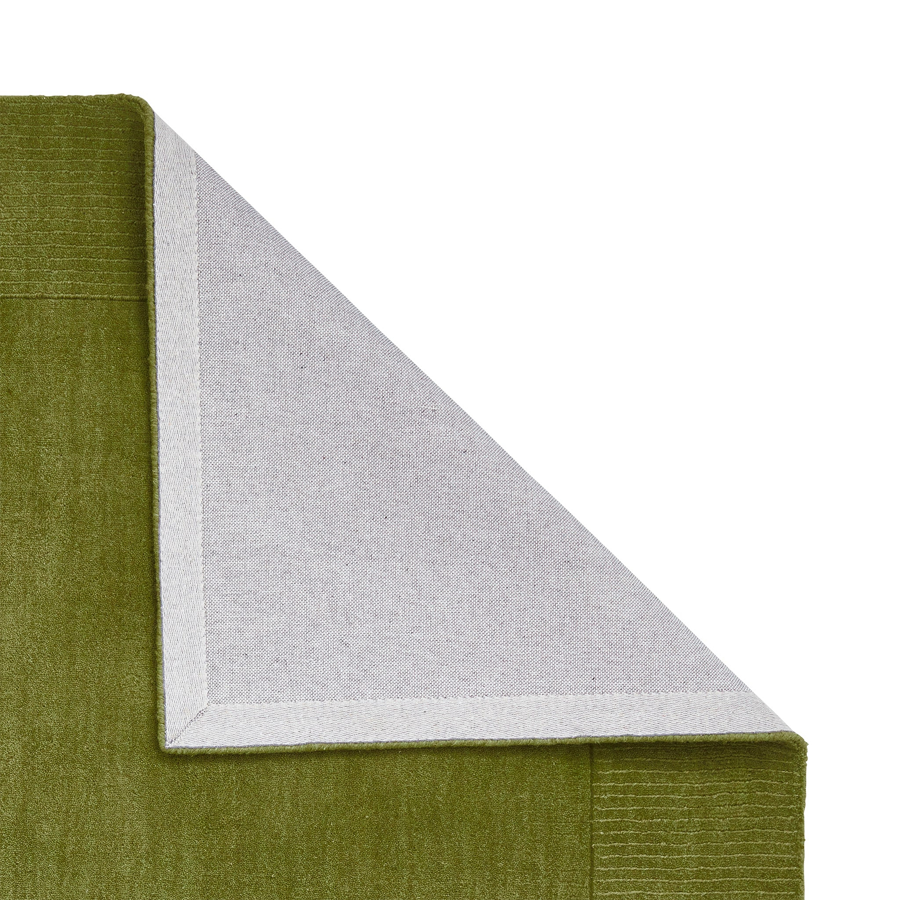 Lauder Plain Wool Border Rug Green from Roseland Furniture