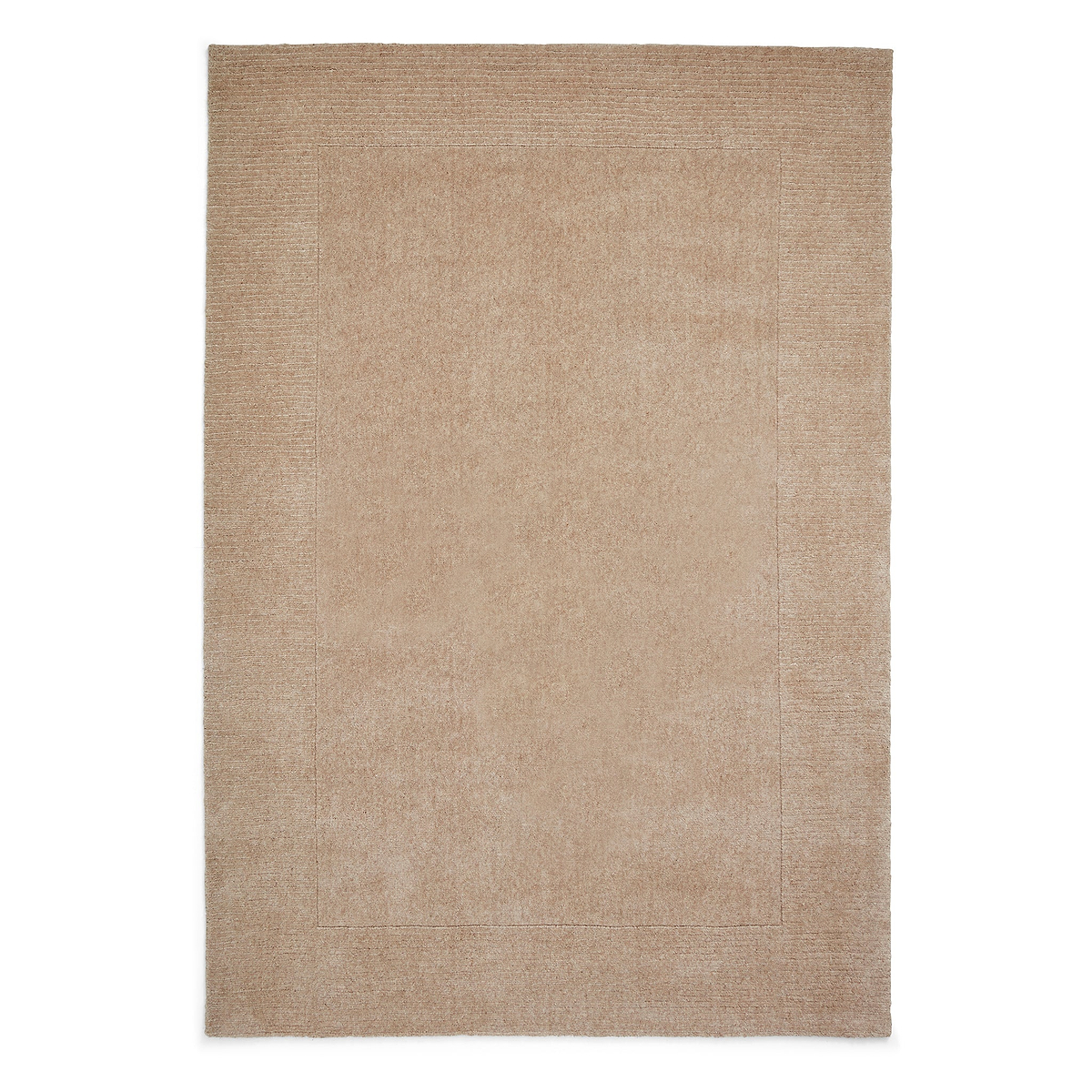 Lauder Plain Wool Border Rug Natural from Roseland Furniture