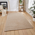 Lauder Plain Wool Border Rug Natural from Roseland Furniture