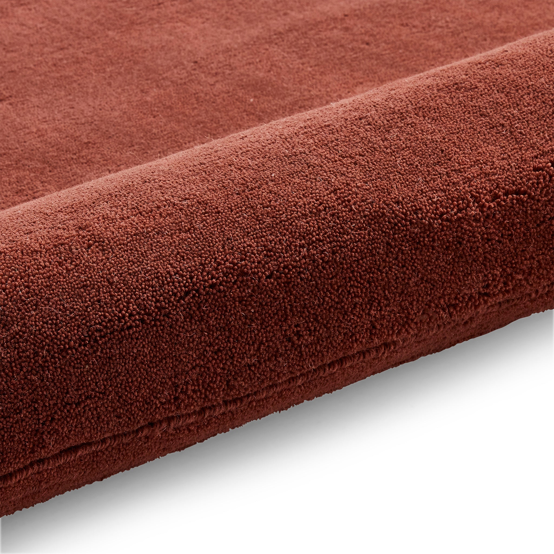 Lauder Plain Wool Border Rug Red from Roseland Furniture
