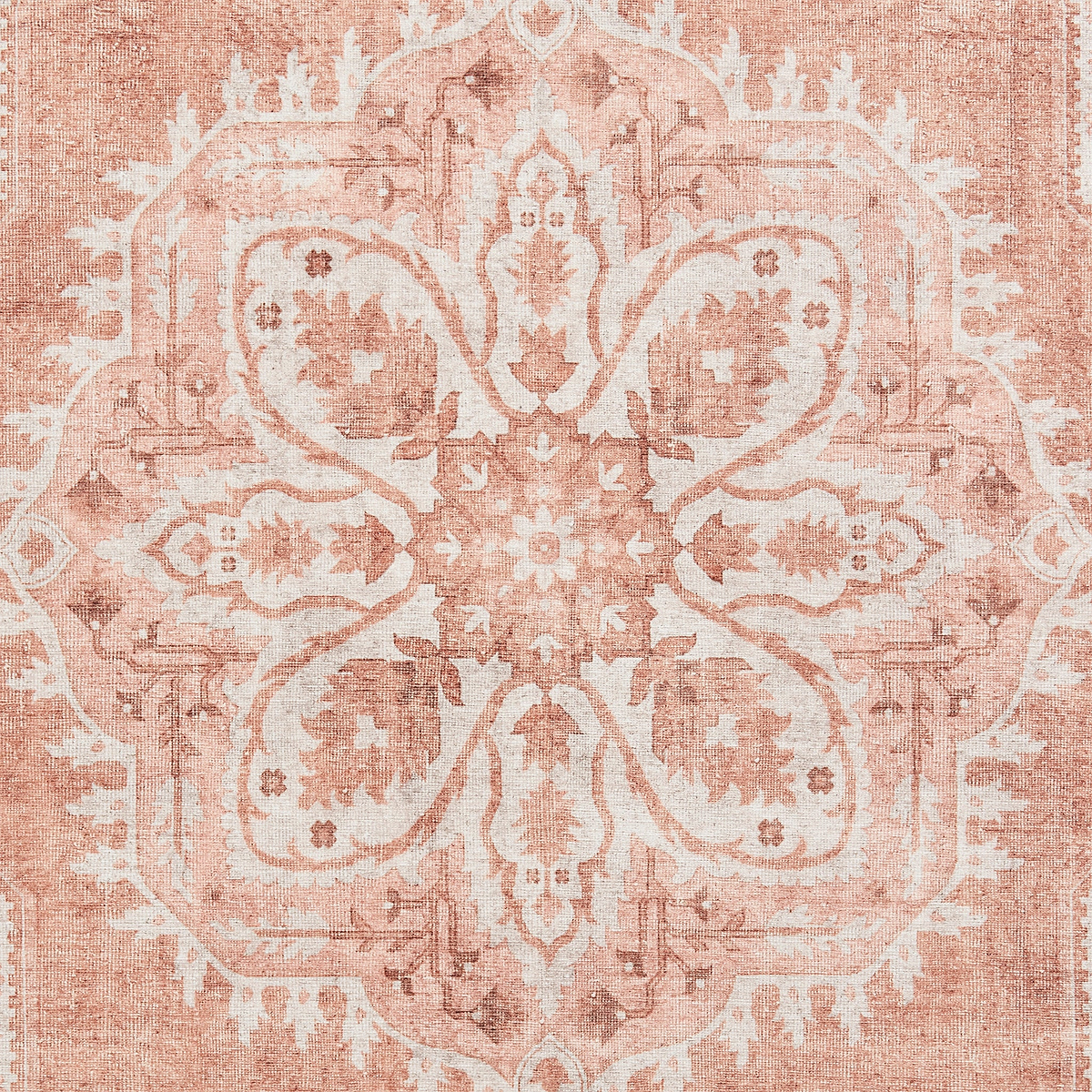 Madison Washable Vintage Inspired Rug Terracotta from Roseland Furniture