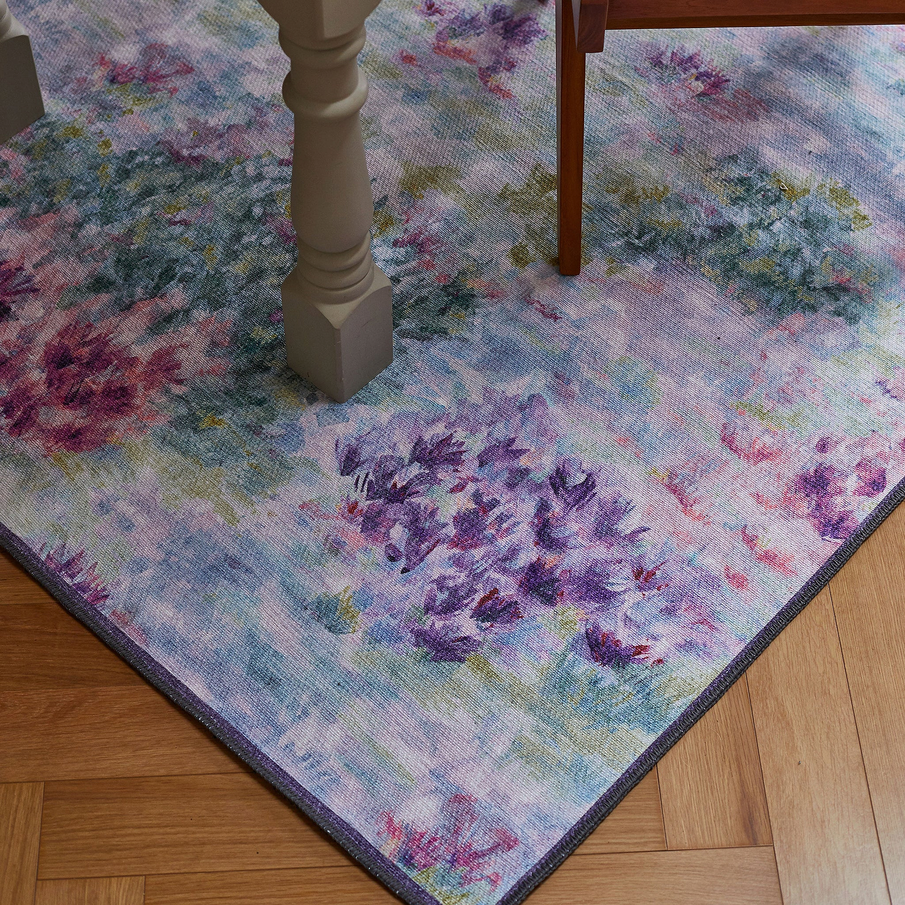 Clarke Clarke Fiore Heather Washable Rug from Roseland Furniture
