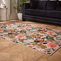 Clarke Clarke Passiflora Blush Washable Rug from Roseland Furniture