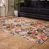 Clarke Clarke Passiflora Blush Washable Rug from Roseland Furniture