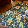 Clarke Clarke Passiflora Forest Washable Rug from Roseland Furniture