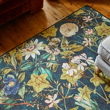 Clarke Clarke Passiflora Forest Washable Rug from Roseland Furniture
