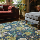 Clarke Clarke Passiflora Forest Washable Rug from Roseland Furniture