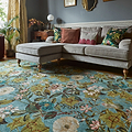 Clarke Clarke Passiflora Mineral Washable Rug from Roseland Furniture