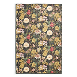 Clarke Clarke Passiflora Noir Washable Rug from Roseland Furniture