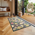 Clarke Clarke Passiflora Noir Washable Rug from Roseland Furniture