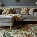 Clarke Clarke Passiflora Cream Washable Rug from Roseland Furniture