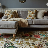Clarke Clarke Passiflora Cream Washable Rug from Roseland Furniture